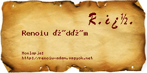 Renoiu Ádám névjegykártya